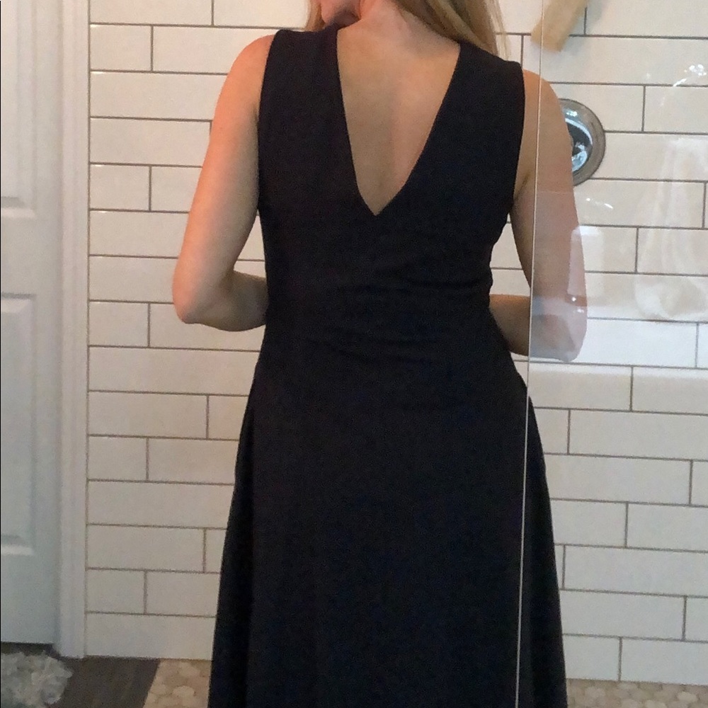 Lands End Ponte Perfect Black Dress - 12 TALL